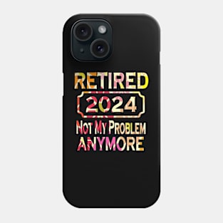 Retired In 2024 Tee - Groovy Backgrounds Phone Case