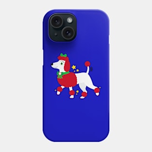 Cute Poodle Dressed for the Holidays Phone Case