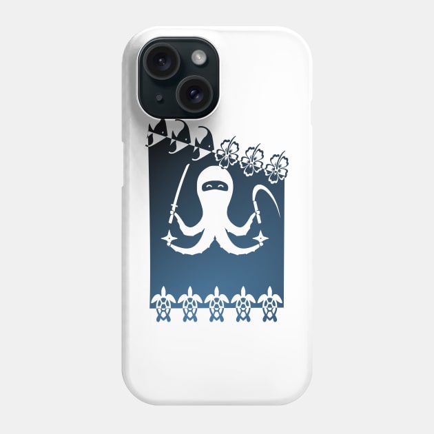 Ninja Octopus Cooking a funny Phone Case by jaml-12