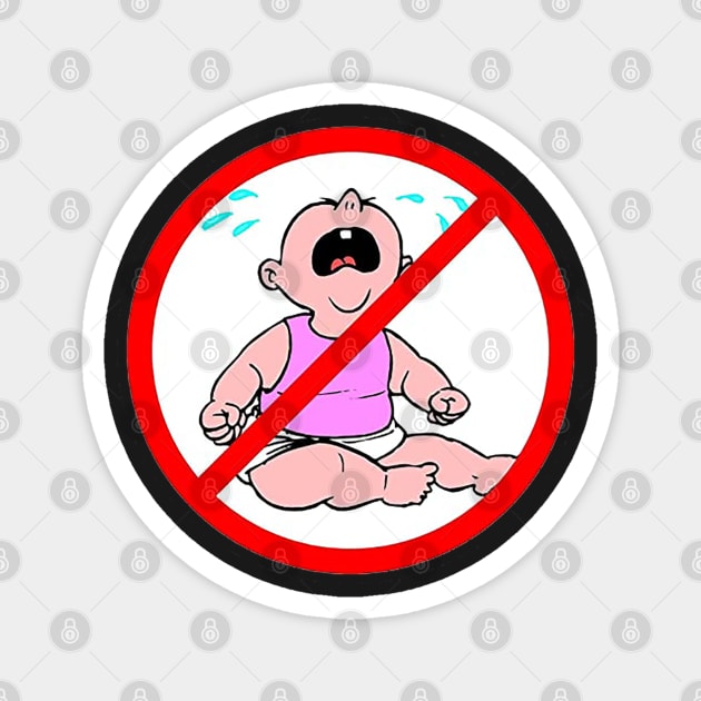 No Cry Babies Magnet by  The best hard hat stickers 