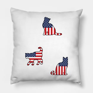 American Flag Cat Pack Pillow