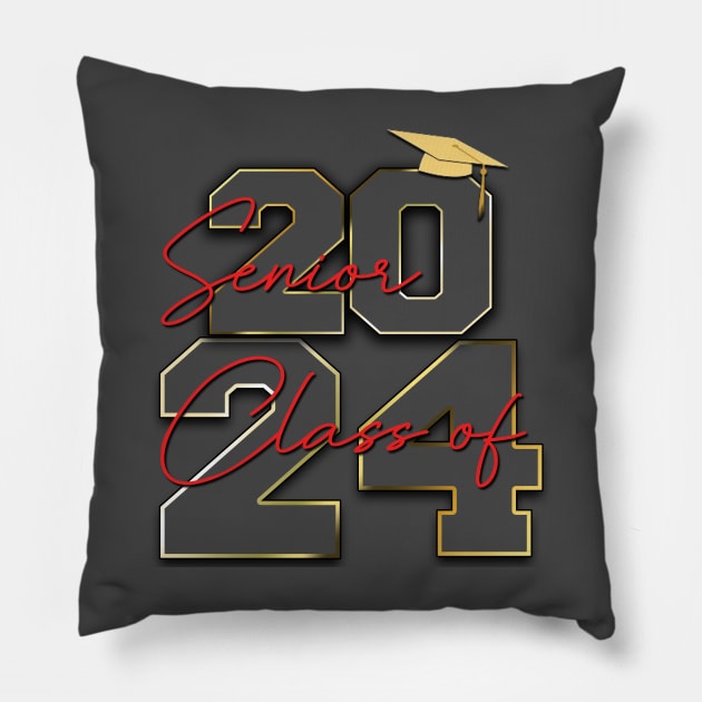 Senior 2024 Pillow by TeeText