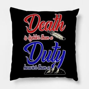 Death and Duty WOT Quote Pillow