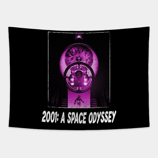 Kubrick's Odyssey 2001 Space Movie Graphic Tee Collection Tapestry by WildenRoseDesign1