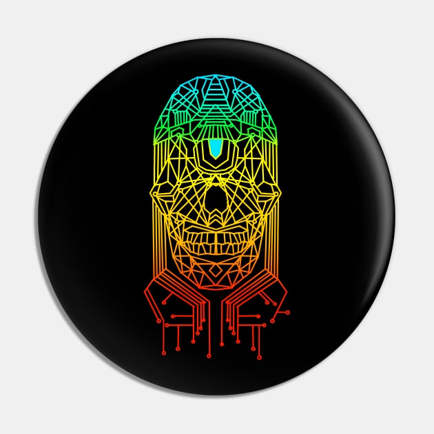 Electronic skull cyclop Pin by Logard