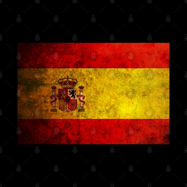 A grunge looking distressed Spanish flag of Spain by Guntah