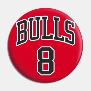 Bulls No. 8 Pin