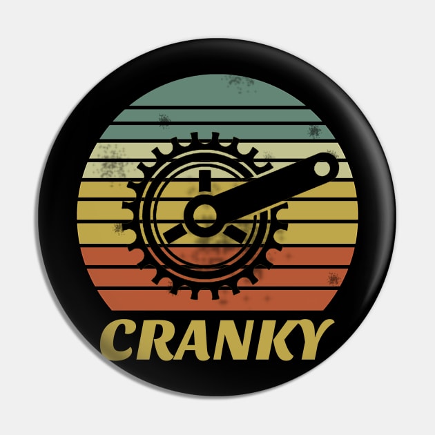 Bicycle Cranky Retro Vintage Gift For Cycling Lovers Pin by Trendy_Designs