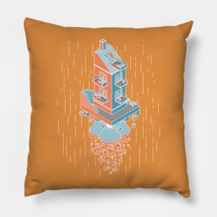 Space traveling house Pillow