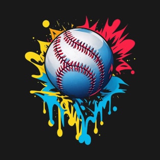 Abstract Baseball Ball T-Shirt