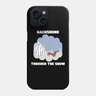 Christmas Dog Dachshund Dashing Through the Snow Christmas Gift Dog Owner Dachshung Lover Christmas Pun Christmas Carol Phone Case