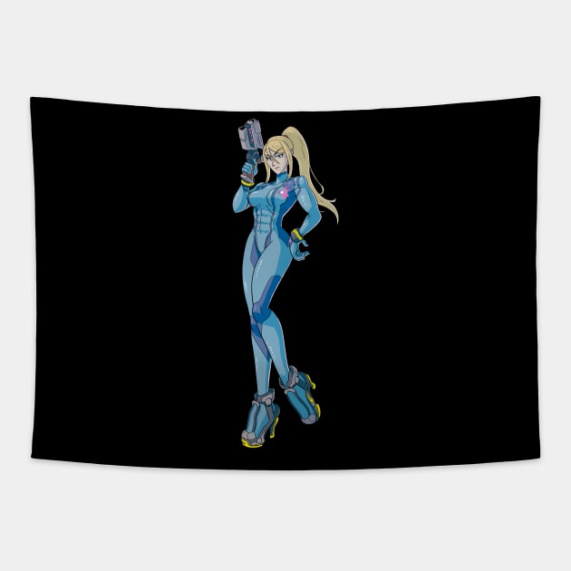 Zero Suit Samus Tapestry by James Nelson