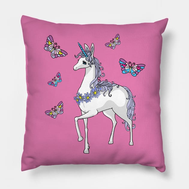 Cute Unicorn Pillow by Astrablink7