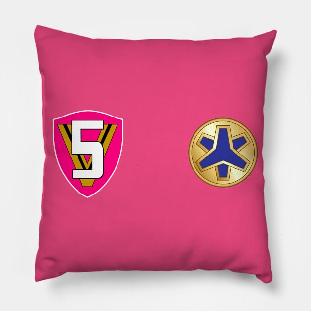 Lightspeed Rescue 5 Pink Pillow by mavgagliano