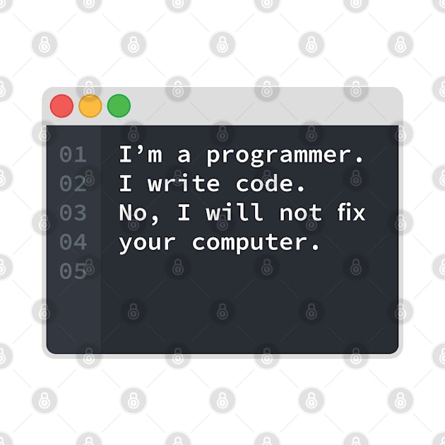 I Am A Programmer by codewearIO