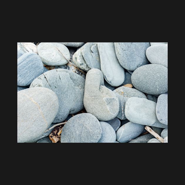 Stone in variety and colour on beach by brians101