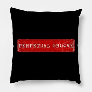 vintage retro plate Perpetual Groove Pillow