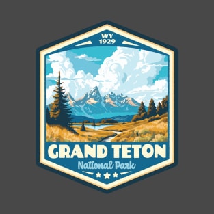 Grand Teton  National Park Vintage WPA Style National Parks Art T-Shirt