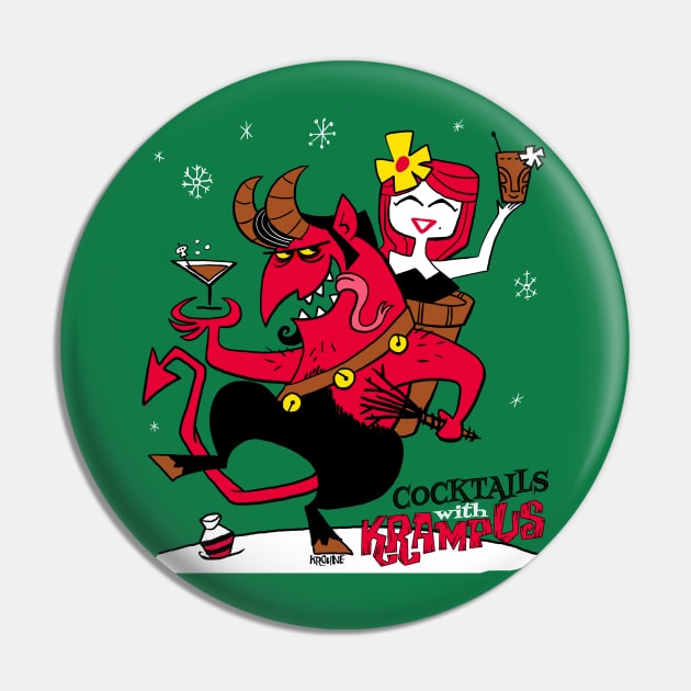 Cocktails with Krampus Pin by Tom Krohne