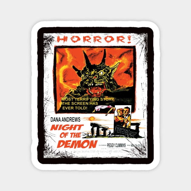 NIGHT OF THE DEMON MOVIE POSTER Magnet by giftgasdjinn