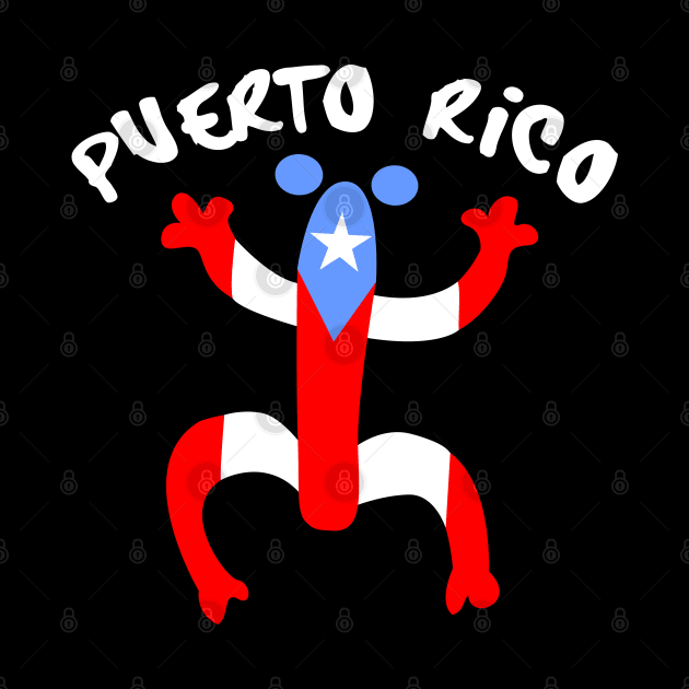 Puerto Rico Taino Coqui Boricua Flag by bydarling