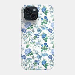 Vintage Blue Flowers Phone Case