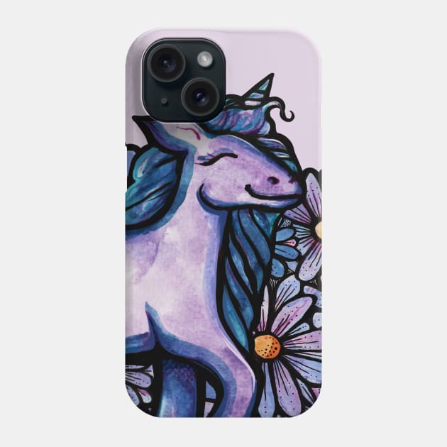 Purple Unicorn Phone Case by bubbsnugg