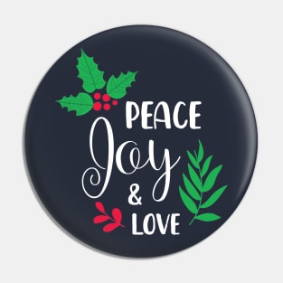 Peace Day and Love - Merry Christmas Gift Pin