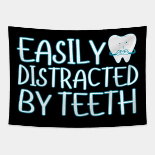 Easily Distracted By Teeth Tapestry