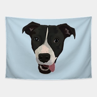 Cute Dog with Tongue Hanging Out Tapestry