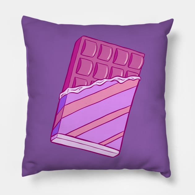 Pink Chocolate Bar Pillow by Carabara Designs