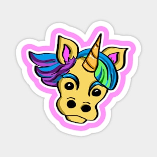 Unicorn Sticker Head Magnet