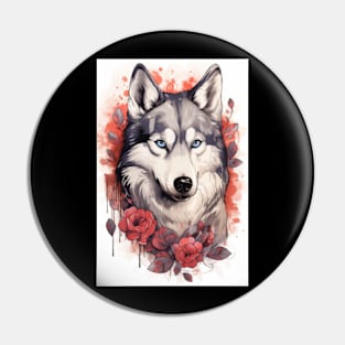 Husky dog Pin