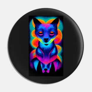 Psychedelic Fox Pin