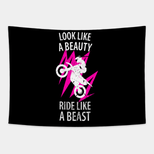 Motocross Biker Freestyle Stunt Tapestry