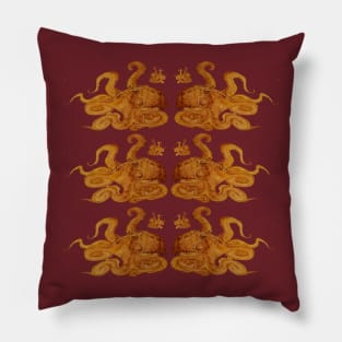 Lurking Watercolor Octopus Pillow