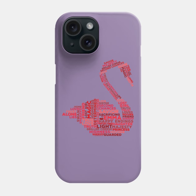 Emma Swan Red Swan Phone Case by jabberdashery