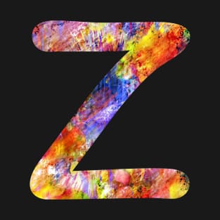 Letter Z Capital Alphabet Z Colorful Gift T-Shirt