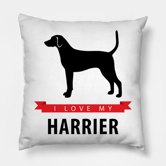 I Love My Harrier Pillow by millersye