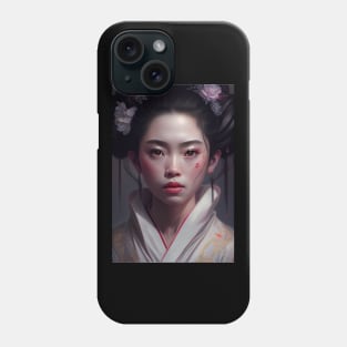 Japanese Geisha In Digital Art. Gift Idea For Japan Fans 3 Phone Case