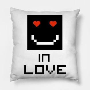 pixel face is in love Pillow