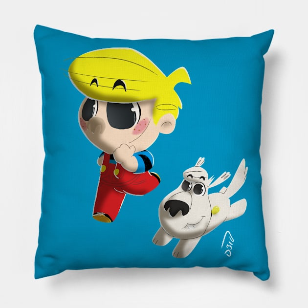 Dennis the menace Pillow by davidpavon