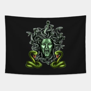 Green Snake Medusa Gorgon Tapestry