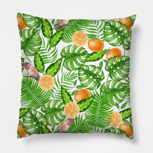 Tropical pattern, hummingbirds II Pillow