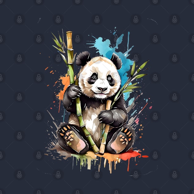 Artistic Panda Portrait V3 by Peter Awax