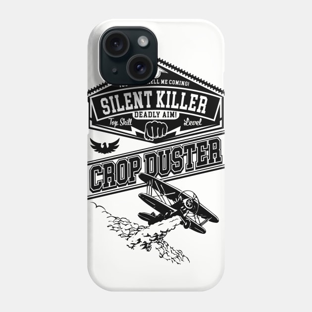 Crop Duster Airplane Silent Killer Funny College Humor Phone Case by Alema Art