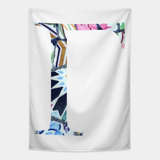 Barcelona Gaudi Gamma Sorority Letter Tapestry by aterkaderk