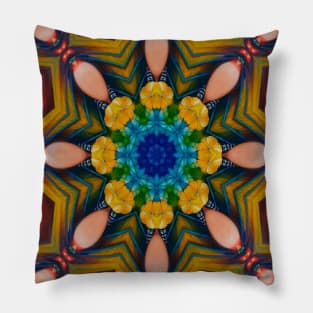 Mandalas Collection - How to color the island of a hummingbird (cabocla) Pillow