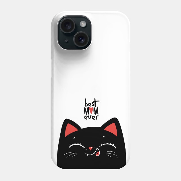 Best mom ever cat Phone Case by Marysha_art