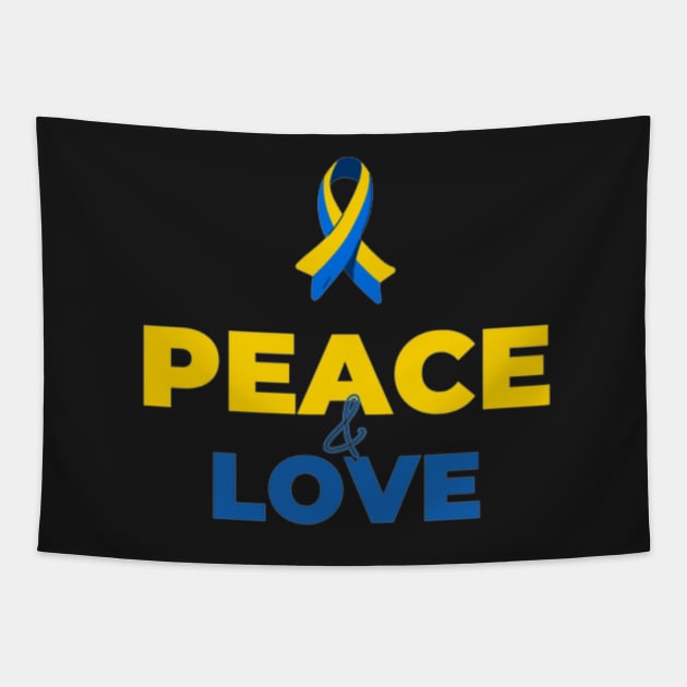 Peace & Love - International day of Peace Tapestry by Tee Shop